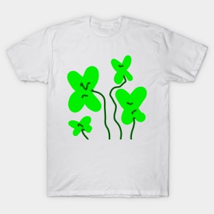 Green leaf floral art design T-Shirt